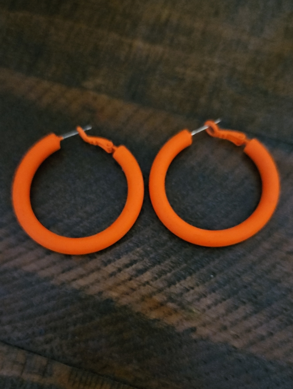 Orange Hoop Earrings - Lightweight Women's Fashion Hoops